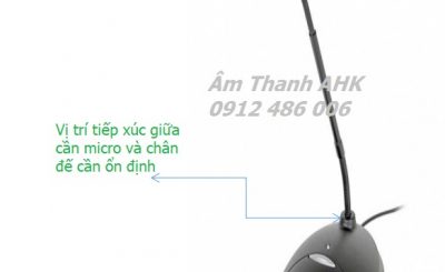 Lưu ý khi chọn micro cổ ngỗng chỗ tiếp xúc giữa chân đế và cần micro