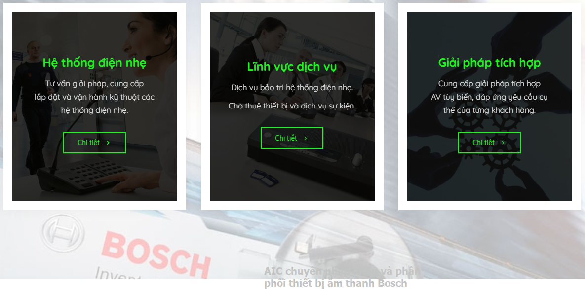 AIC phan phoi thiet bi am thanh hoi thao Bosch