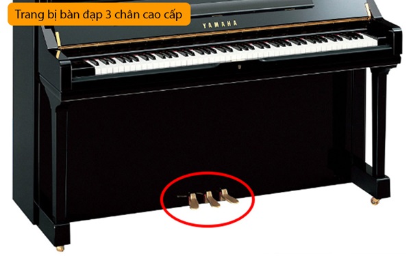 Đàn Piano cơ Upright Yamaha U3 bàn đạp 3 chân